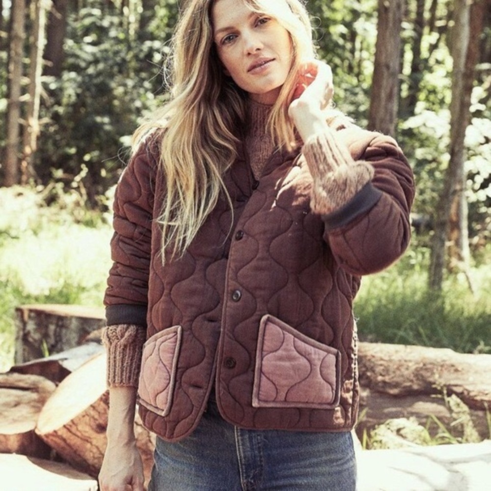 SOLD Dôen Calico Jacket in Clay Small